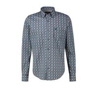 Langarmhemd LERROS "LERROS Herren Langarmhemd, modisch gemustert", Damen, Gr. XL, Normal- und Kurzgrößen, light coffee, 100% Baumwolle, Hemden Langarmhemd (59021035-XL)