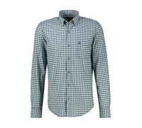LERROS Kariertes Herrenhemd aus weichem Baumwollmischgewebe - Misty Blue M