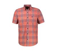 Karohemd LERROS "Herren 1/2 Hemd kariert in Strukturqualität", Herren, Gr. L, Normalgrößen, vivid rot, 76% Baumwolle, 24% Polyester, Hemden Karohemd (42652965-L) vivid rot
