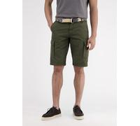 Bermudas LERROS "LERROS Cargobermuda inklusive Gürtel", Herren, Gr. 36, deep olive, 100% Baumwolle, Hosen (68258507-36) deep olive