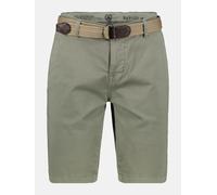 Bermudas LERROS "LERROS Chino-Bermuda mit Gürtel, in Großen Größen", Herren, Gr. 4XL, extraweit, tinted grau, 98% Baumwolle, 2% Elasthan, Hosen (69594367-4XL) tinted grau