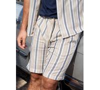 LERROS Chino-Shorts aus Baumwolle mit modischem Streifenmuster - Gravel Beige 38