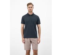 Poloshirt LERROS, Damen, Gr. M, storm grau, Single Jersey, Obermaterial: 75% Baumwolle, 25% Polyester, unifarben, regular fit normal, ohne Ausschnitt, Shirts, mit Logo Stickerei (41332248-M) storm gra