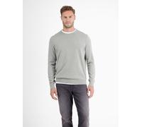 Strickpullover LERROS "Herren Strickpullover aus Baumwolle mit Crewneck Ausschnitt", Herren, Gr. L, grün (fjord blau), 100% Baumwolle, Pullover Strickpullover, Weicher Strick-Pullover, Rundhalsausschn