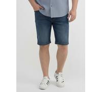 Bermudas LERROS "Denim Bermuda aus flexiblem Baumwollmix, große Größen", Herren, Gr. 42, classic navy, 99% Baumwolle, 1% Elasthan, Hosen Bermudas (11856936-42) classic navy