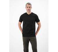 LERROS - Herren V-Ausschnitt Doppelpack T-Shirt, Regular Fit, (2003115), Größe:XL, Farbe:Black (290)