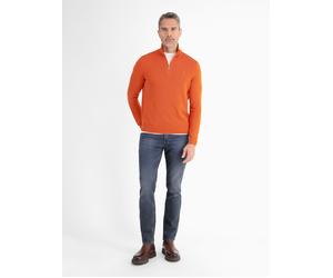 LERROS Flachstrick-Troyer mit Reißverschlusskragen - Spicy Orange S