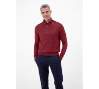 LERROS Flachstrickpullover mit Troyerkragen - Maple Red Melange XXXL