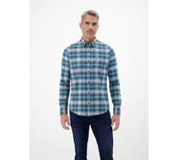 LERROS Flanellhemd Herren Regular Fit Baumwolle blau, XL