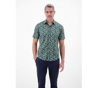 LERROS Floral bedrucktes Halbarmhemd, 100 % Baumwolle - Soft Teal XXXL