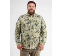 LERROS Floral designtes Herrenhemd in Übergrössen - Foam White 3XL