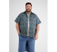 Kurzarmhemd LERROS "LERROS Floral gemustertes Halbarmhemd in Übergrößen", Herren, Gr. 5XL, extraweit, earth rot, 97% Baumwolle, 3% Elasthan, Kurzarm, Hemden (15722831-5XL) earth rot