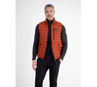 Steppweste LERROS, Herren, Gr. M, orange (pumpkin orange), Web, Obermaterial: 100% Polyester, unifarben, normal hüftbedeckend, Rundhals, Westen Steppweste, mit Reißverschluss (13943314-M) pumpkin oran