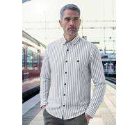 LERROS Gestreiftes Herren Langarmhemd - Storm Blue XXL