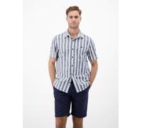 LERROS Gestreiftes Kurzarmhemd aus Baumwollmix - True Blue L