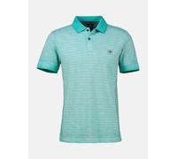 Poloshirt LERROS "LERROS Gestreiftes Poloshirt in Großen Größen", Herren, Gr. 5XL, coastal blau, 100% Baumwolle, ohne Ausschnitt, Kurzarm, Shirts (57723434-5XL) coastal blau