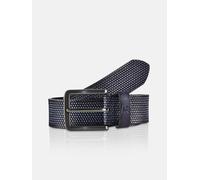 LERROS Gürtel *Lewis* aus geprägtem Büffelleder - Navy 100