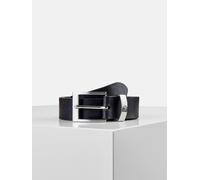 Ledergürtel LERROS "LERROS Gürtel mit Metallelementen", Herren, Gr. 85, schwarz, Leder, Gürtel (66314414-85) schwarz