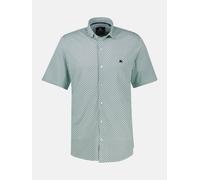 LERROS Halbarm-Hemd mit Minimalprint, grosse Größen - Mint Water 3XL