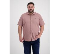 LERROS Halbarm-Hemd mit Minimalprint, grosse Größen - Vivid Red 5XL
