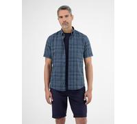 LERROS Halbarmhemd in sommerlich-lässiger Seersuckerqualität - Crispy Blue S