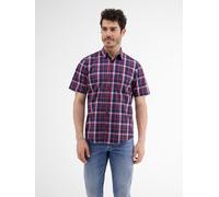 LERROS Halbarmhemd *Poplin Check* - Hibiscus Red S