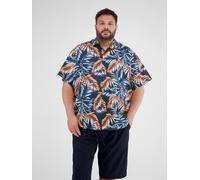 Kurzarmhemd LERROS "LERROS Hawaiihemd in den Größen 3XL bis 6XL", Herren, Gr. 5XL, extraweit, blau (classic navy), 100% Baumwolle, Kurzarm, Hemden (27355703-5XL) classic navy