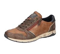 Sneaker LERROS, Herren, Gr. 46, braun (cognac, braun), Lederimitat, Schuhe, Schnürschuh, Freizeitschuh, Halbschuh mit Reißverschluss (47720065-46) cognac, braun
