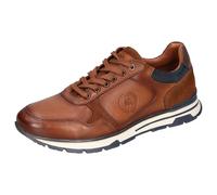 Sneaker LERROS, Herren, Gr. 44, braun (cognac), Leder, used, Schuhe Sneaker, mit Reißverschluss, Schnürschuh, Freizeitschuh, Halbschuh (14373539-44) cognac