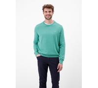 LERROS Herren Basic Strickpullover - Fjord Blue Melange M