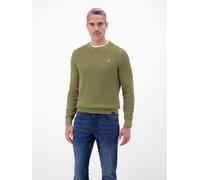 LERROS Herren Crewneck-Stricker in Strukturqualität - Aloe Green XXXL
