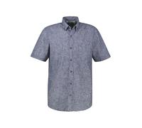 LERROS Kurzarmhemd, unifarben aus pflegeleichtem Materialmix - Classic Navy M