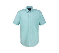 LERROS Kurzarmhemd, unifarben aus pflegeleichtem Materialmix - Reef Blue M