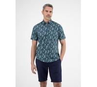 LERROS Herren Halbarmhemd, floral bedruckt - Crispy Blue M