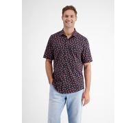 Kurzarmhemd LERROS "LERROS Herren Jerseyhemd, floral gemustert", Herren, Gr. XXL, Normalgrößen, blau (classic navy), 100% Baumwolle, Kurzarm, Hemden (90059340-XXL) classic navy