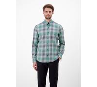 Langarmhemd LERROS, Herren, Gr. M, N-Gr, storm blau, Web, Obermaterial: 100% Baumwolle, kariert, regular fit normal, Manschette, Hemden, mit Karo Muster (78919210-M) storm blau