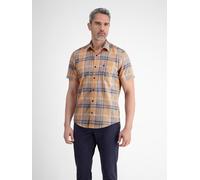 LERROS Herren Karohemd in leichter Strukturqualität - Pale Papaya M