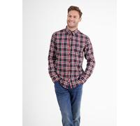 LERROS Herren Karohemd in Strukturqualität - Urban Red S