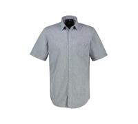 LERROS Halbarmhemd mit Leinenanteil, unifarben - Crispy Blue XL