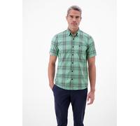 LERROS Herren Kurzarmhemd kariert in Strukturqualität - Mint Water S