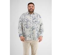 LERROS Herren Langarmhemd mit sommerlichem Print - White 5XL