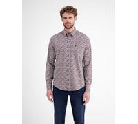 Langarmhemd LERROS "LERROS Herren Langarmhemd, modern gemustert", Herren, Gr. L, Normalgrößen, scandinavian rot, 100% Baumwolle, Hemden (35763352-L) scandinavian rot