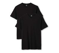 LERROS Herren LERROS Herren T-Shirt mit V-Ausschnitt Doppelpack T-Shirt,per pack Schwarz (Black 200),Small