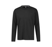 LERROS Leichtes Baumwoll-Longsleeve-Shirt mit bequemem Rundkragen - Black XXXL