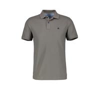 Poloshirt LERROS, Herren, Gr. XXL, basalt grau, Single Jersey, Obermaterial: 60% Baumwolle, 40% Polyester, unifarben, normal hüftbedeckend, Rundhals, Shirts, mit Logo-Stickerei, kurzarm (88346360-XXL)