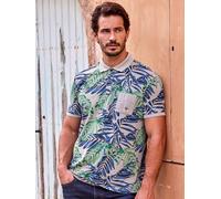 LERROS Herren Poloshirt, floral bedruckt - Tinted Grey XL