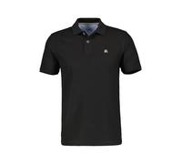 Poloshirt LERROS, Herren, Gr. 3XL, schwarz, Single Jersey, Obermaterial: 60% Baumwolle, 40% Polyester, unifarben, normal hüftbedeckend, Rundhals, Shirts, mit Logo-Stickerei, kurzarm (62348141-XXXL) sc