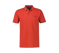 Poloshirt LERROS, Herren, Gr. L, rot (scandinavian rot), Single Jersey, Obermaterial: 100% Baumwolle, unifarben, regular fit taillenbedeckt, ohne Ausschnitt, Shirts, mit Logo Stickerei (84699758-L) sc