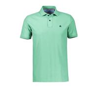 Poloshirt LERROS, Herren, Gr. 3XL, mint water, Single Jersey, Obermaterial: 60% Baumwolle, 40% Polyester, unifarben, normal hüftbedeckend, Rundhals, Shirts, mit Logo-Stickerei, kurzarm (38783336-XXXL)