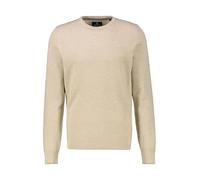 LERROS Herren Pullover O-Neck Bündchen Rundhals 100% Baumwolle Tender Beige Melange XL